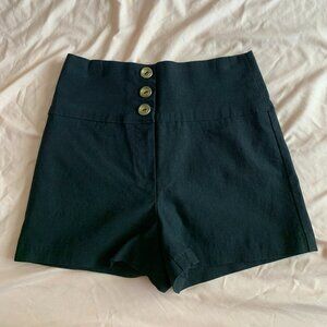 Charlotte Russe Stretchy Dress Shorts with Gold Buttons